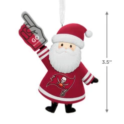 NFL Tampa Bay Buccaneers Santa Fan Hallmark Ornament -Hallmark Gift Shop Tampa Bay Buccaneers Santa Fan Christmas Ornament 1OSL2601 04