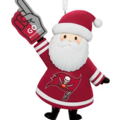 NFL Tampa Bay Buccaneers Santa Fan Hallmark Ornament -Hallmark Gift Shop Tampa Bay Buccaneers Santa Fan Christmas Ornament 1OSL2601 06
