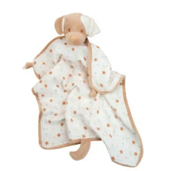Douglas Cuddle Toys Auggie Tan Puppy Blanki Lovey Baby Blanket, 24"