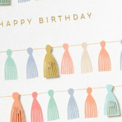 Hallmark Today Calls For A Celebration Birthday Card -Hallmark Gift Shop Tassel Banners Signature Birthday Card 659LAD3160 05