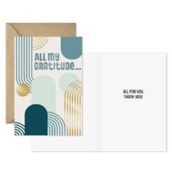 Hallmark All My Gratitude Thank You Cards, Pack Of 10 -Hallmark Gift Shop Teal Green Graphics Thank You Cards Pack 799WWZ1045 03