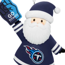 NFL Tennessee Titans Santa Fan Hallmark Ornament -Hallmark Gift Shop Tennessee Titans Santa Fan Christmas Ornament 1OSL2602 06