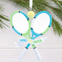Game Set Match Tennis Hallmark Ornament -Hallmark Gift Shop Tennis Rackets and Ball Christmas Ornament 1HGO3528 02