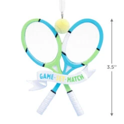 Game Set Match Tennis Hallmark Ornament -Hallmark Gift Shop Tennis Rackets and Ball Christmas Ornament 1HGO3528 04