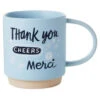 Hallmark Thank You, Cheers, Merci Mug, 16 Oz. -Hallmark Gift Shop Thank You Cheers Merci Ceramic Mug 1MUG3580 01