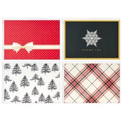 Hallmark Festive Blank Assorted Boxed Holiday Note Cards, Pack Of 24 -Hallmark Gift Shop Thank You and Blank Holiday Note Cards Assortment 1CZE2150 03