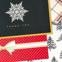 Hallmark Festive Blank Assorted Boxed Holiday Note Cards, Pack Of 24 -Hallmark Gift Shop Thank You and Blank Holiday Note Cards Assortment 1CZE2150 04