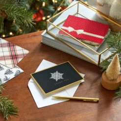 Hallmark Festive Blank Assorted Boxed Holiday Note Cards, Pack Of 24 -Hallmark Gift Shop Thank You and Blank Holiday Note Cards Assortment 1CZE2150 08