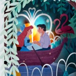 Hallmark Disney The Little Mermaid You're The Best Part Of My World Romantic Musical 3D Pop-Up Love Card With Light -Hallmark Gift Shop The Little Mermaid Kiss the Girl PopUp Love Card 1199ARH1629 04
