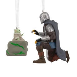 Star Wars: The Mandalorian™ And Grogu™ Hallmark Ornaments, Set Of 2 -Hallmark Gift Shop The Mandalorian and Grogu Christmas Ornaments 3HCM4004 07