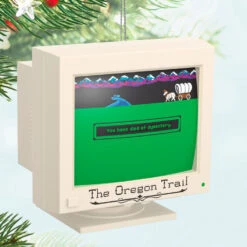 Hallmark The Oregon Trail™ Ornament With Light And Sound -Hallmark Gift Shop The Oregon Trail Computer Keepsake Ornament 1QXV1095 02