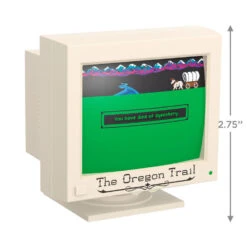 Hallmark The Oregon Trail™ Ornament With Light And Sound -Hallmark Gift Shop The Oregon Trail Computer Keepsake Ornament 1QXV1095 04