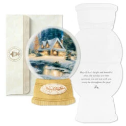 Hallmark Thomas Kinkade Cottage In Snow Globe Boxed Christmas Cards, Pack Of 12 -Hallmark Gift Shop Thomas Kinkade Snow Globe Boxed Christmas Cards 1XPX1276 03