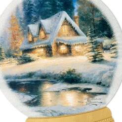 Hallmark Thomas Kinkade Cottage In Snow Globe Boxed Christmas Cards, Pack Of 12 -Hallmark Gift Shop Thomas Kinkade Snow Globe Boxed Christmas Cards 1XPX1276 05