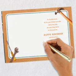 Hallmark Nothing You Can’t Fix Birthday Card For Dad -Hallmark Gift Shop Tools Birthday Card for Dad 659MAN3889 06