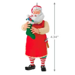 Hallmark Toymaker Santa Surprise Mystery Ornament -Hallmark Gift Shop Toymaker Santa Holding Stocking Keepsake Ornament 1999QGO2967 04