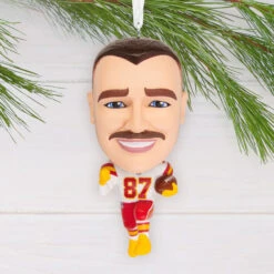 NFL Kansas City Chiefs Travis Kelce Bobblehead Hallmark Ornament -Hallmark Gift Shop Travis Kelce Bobblehead Christmas Ornament 1OSL2724 02
