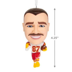 NFL Kansas City Chiefs Travis Kelce Bobblehead Hallmark Ornament -Hallmark Gift Shop Travis Kelce Bobblehead Christmas Ornament 1OSL2724 04