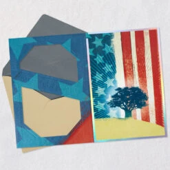 Hallmark Thinking Of You Military Appreciation Card -Hallmark Gift Shop Tree and American Flag Military Appreciation Card 699C8357 03
