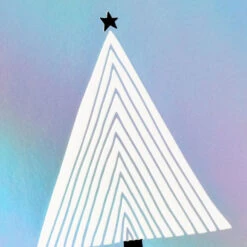 Hallmark Geometric Tree On Silver Foil Boxed Christmas Cards, Pack Of 16 -Hallmark Gift Shop Triangle Tree on Silver Foil Boxed Christmas Cards 1XPX2592 05