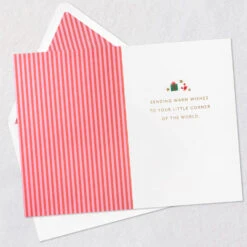 Hallmark Beachy Santa With Flamingo Christmas Card -Hallmark Gift Shop Tropical Santa with Flamingo Christmas Card 759IXC2035 03