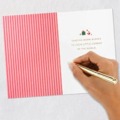 Hallmark Beachy Santa With Flamingo Christmas Card -Hallmark Gift Shop Tropical Santa with Flamingo Christmas Card 759IXC2035 07