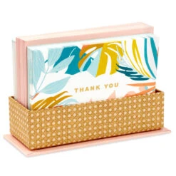 Hallmark Tropical Style Assorted Blank Note Cards In Caddy, Pack Of 40