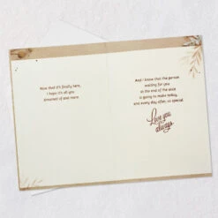 Hallmark I Hope It's All You Dreamed Of And More Wedding Card For Daughter -Hallmark Gift Shop Tulle and Palm Leaf Decor Daughter Wedding Card 659W3920 04