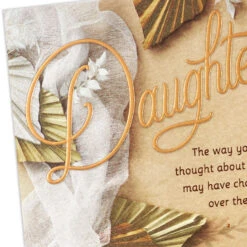 Hallmark I Hope It's All You Dreamed Of And More Wedding Card For Daughter -Hallmark Gift Shop Tulle and Palm Leaf Decor Daughter Wedding Card 659W3920 05