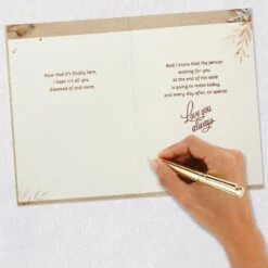 Hallmark I Hope It's All You Dreamed Of And More Wedding Card For Daughter -Hallmark Gift Shop Tulle and Palm Leaf Decor Daughter Wedding Card 659W3920 07