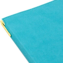 Hallmark Turquoise Faux Leather Notebook With Pen -Hallmark Gift Shop Turquoise Faux Leather Notebook With Pen 1HWJ7041 05