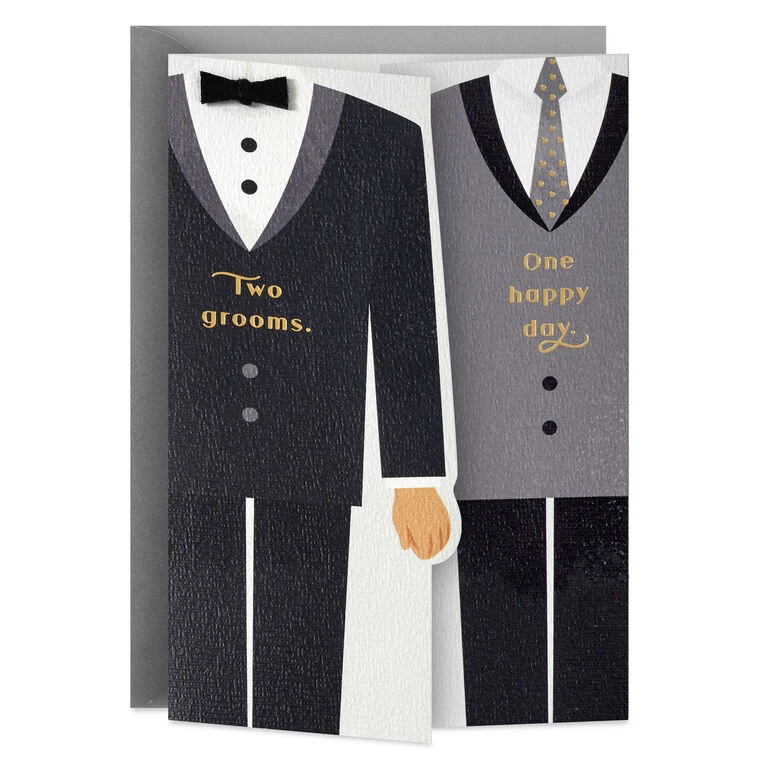 Hallmark Two Grooms, One Happy Day Wedding Card For Couple 3 Hallmark Two Grooms, One Happy Day Wedding Card For Couple