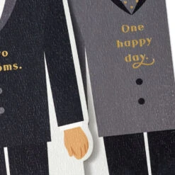 Hallmark Two Grooms, One Happy Day Wedding Card For Couple 14 Hallmark Two Grooms, One Happy Day Wedding Card For Couple -Hallmark Gift Shop Tuxedo Grooms Wedding Card for Gay Couple 699W4113 05