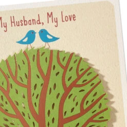Hallmark All The Wonderful Things You Are To Me Romantic Birthday Card For Husband -Hallmark Gift Shop Two Birds in Tree Birthday Card for Husband 699MAN4382 04