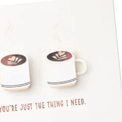 Hallmark You're Just The Thing I Need Love Card -Hallmark Gift Shop Two Coffee Mugs Romantic Love Card 759LAD2957 04