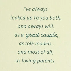 Hallmark Proud To Call You My Parents Anniversary Card -Hallmark Gift Shop Two Green Hearts Anniversary Card for Parents 799AVY3336 02