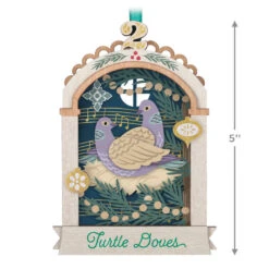 Hallmark Twelve Days Of Christmas Papercraft Ornament -Hallmark Gift Shop Two Turtle Doves Keepsake Ornament 5QXR8475 04