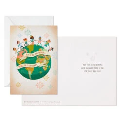 Hallmark UNICEF Joy To All The World Boxed Christmas Cards, Pack Of 12 -Hallmark Gift Shop UNICEF Children on Globe Boxed Christmas Cards 1URS2324 03