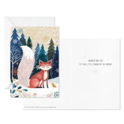 Hallmark UNICEF Fox In Forest Boxed Holiday Cards, Pack Of 12 -Hallmark Gift Shop UNICEF Forest Scene With Fox Boxed Christmas Cards 1URS2305 03