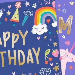 Hallmark Sweet And Whimsical Birthday Cards, Pack Of 10 -Hallmark Gift Shop Unicorn and Ice Cream Girl Birthday Cards Pack 799WWZ1047 04