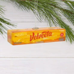 Kraft Velveeta Cheese Shatterproof Hallmark Ornament -Hallmark Gift Shop Velveeta Cheese Christmas Ornament 3HCM4610 02