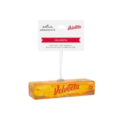 Kraft Velveeta Cheese Shatterproof Hallmark Ornament -Hallmark Gift Shop Velveeta Cheese Christmas Ornament 3HCM4610 08