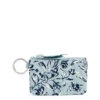 Vera Bradley Zip ID Case In Perennials Gray -Hallmark Gift Shop Vera Bradley GrayNavy Floral Print ID Wallet 2842615290 01