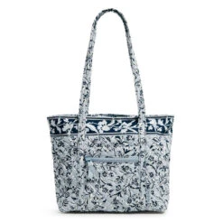 Vera Bradley Small Vera Tote Bag In Perennials Gray
