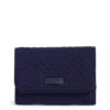 Vera Bradley RFID Riley Compact Wallet In Classic Navy -Hallmark Gift Shop Vera Bradley Navy Blue Small Wallet 27435219 01