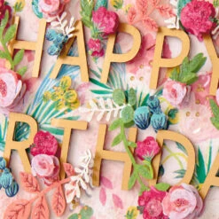 Hallmark How Much You Mean Birthday Card -Hallmark Gift Shop Vibrant Flowers on Pink Birthday Card 959LAD4476 04