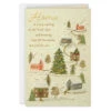 Hallmark Home Is Always Where You Are Christmas Card For Parents -Hallmark Gift Shop Vintage Embroidery Winter Scene Parents Christmas Card 759XZH1732 01
