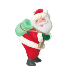 Hallmark Mini Sweet Santa Ornament, 1.5" -Hallmark Gift Shop Vintage Santa With Green Sack Keepsake Ornament 5QXM9492 06