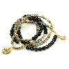 Soul Stacks Warrior Beaded Wrap Jewelry -Hallmark Gift Shop Warrior BlackGoldSilver Beaded BraceletNecklace STXWWAR 01