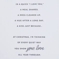 Hallmark Lucky To Love A Woman Like You Romantic Christmas Card For Her -Hallmark Gift Shop Watercolor Flowers Romantic Christmas Card for Her 759XZH2797 02